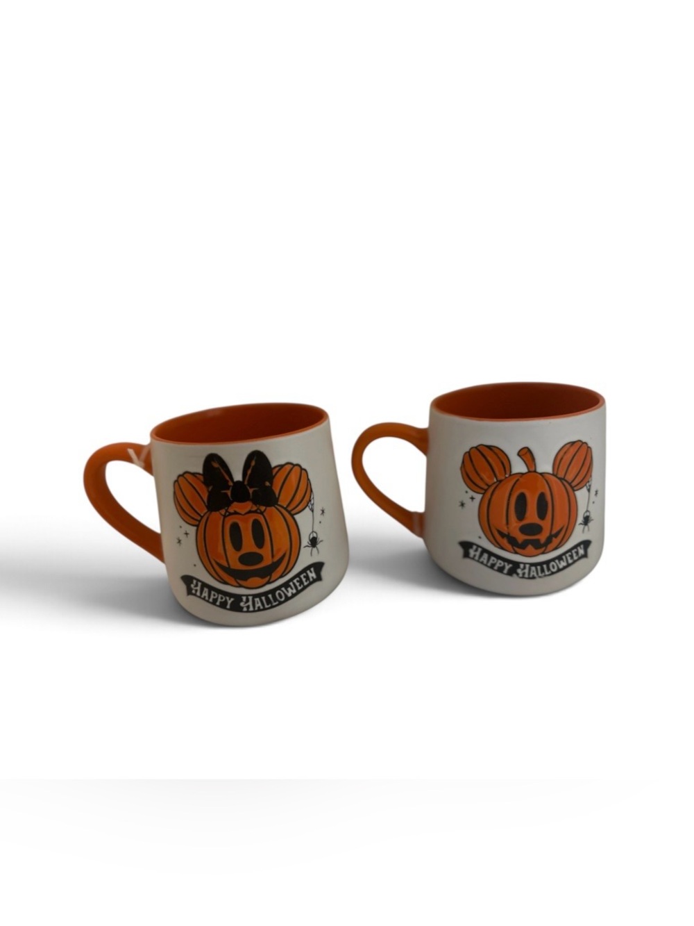 Disney Halloween Pumpkin Mickey Ceramic Mugs - Orange & White